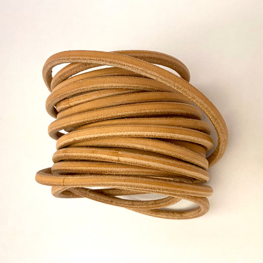 1/4" Round Leather Rope by the Foot